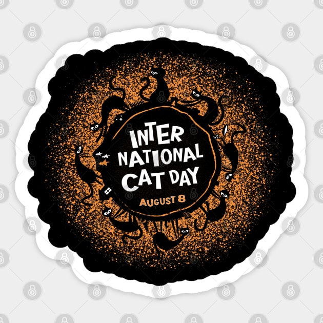 International cat day august 8. Sticker by Ekenepeken